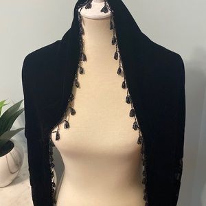 Velvet & Sequin black shawl